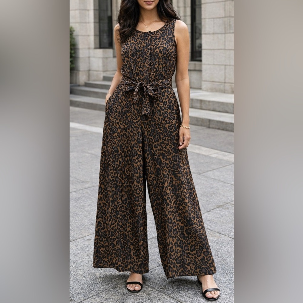 Banana Republic Animal Print Jumpsuit